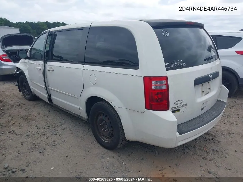 2010 Dodge Grand Caravan Se VIN: 2D4RN4DE4AR446734 Lot: 40269625