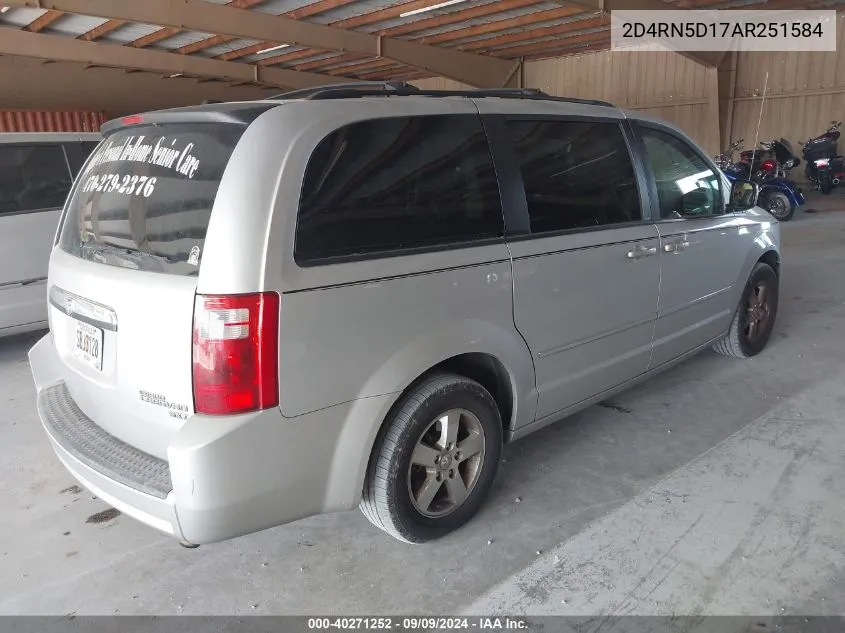 2010 Dodge Grand Caravan Sxt VIN: 2D4RN5D17AR251584 Lot: 40271252