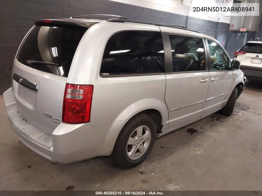 2010 Dodge Grand Caravan Sxt VIN: 2D4RN5D12AR408941 Lot: 40285210