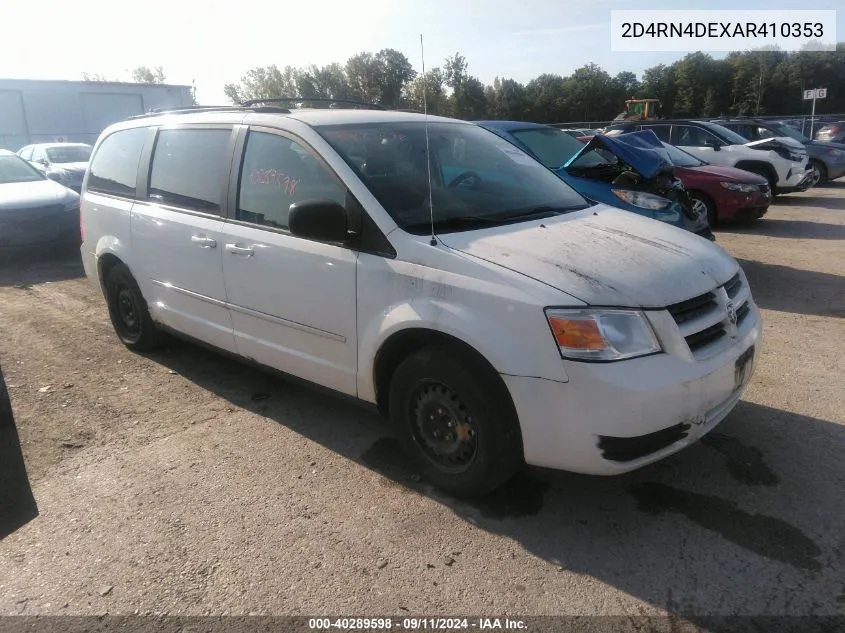 2010 Dodge Grand Caravan Se VIN: 2D4RN4DEXAR410353 Lot: 40289598