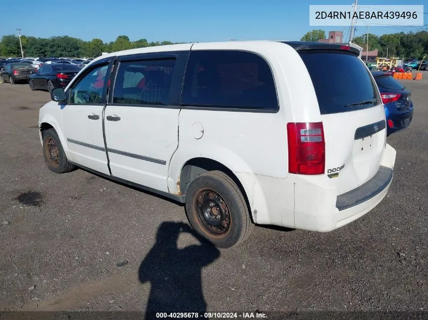 2010 Dodge Grand Caravan C/V VIN: 2D4RN1AE8AR439496 Lot: 40295678