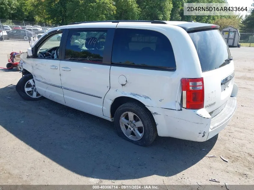 2010 Dodge Grand Caravan Sxt VIN: 2D4RN5D16AR433664 Lot: 40306714