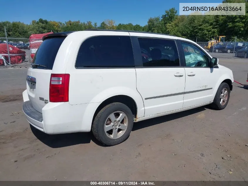 2010 Dodge Grand Caravan Sxt VIN: 2D4RN5D16AR433664 Lot: 40306714