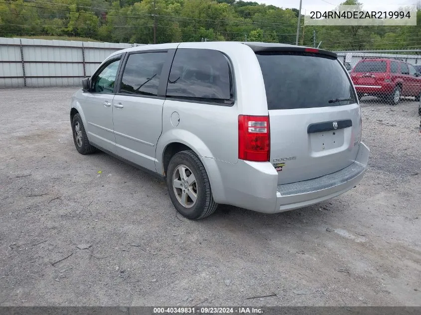 2010 Dodge Grand Caravan Se VIN: 2D4RN4DE2AR219994 Lot: 40349831