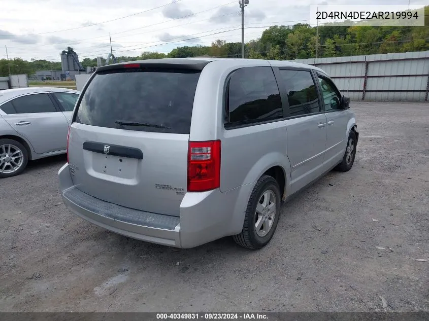 2D4RN4DE2AR219994 2010 Dodge Grand Caravan Se