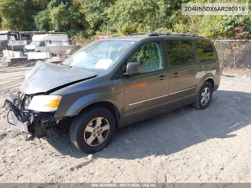 2010 Dodge Grand Caravan Sxt VIN: 2D4RN5DX6AR280918 Lot: 40359658