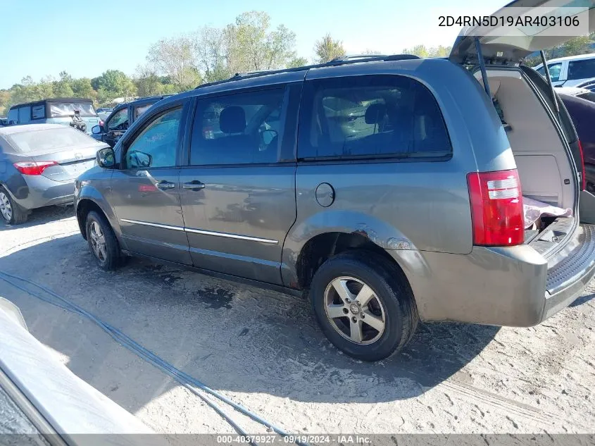 2010 Dodge Grand Caravan Sxt VIN: 2D4RN5D19AR403106 Lot: 40379927