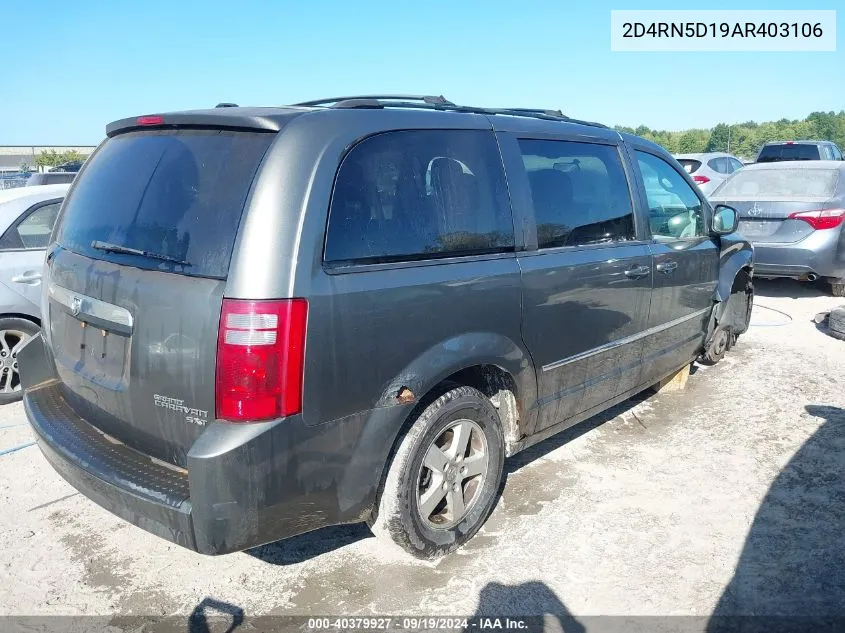 2010 Dodge Grand Caravan Sxt VIN: 2D4RN5D19AR403106 Lot: 40379927