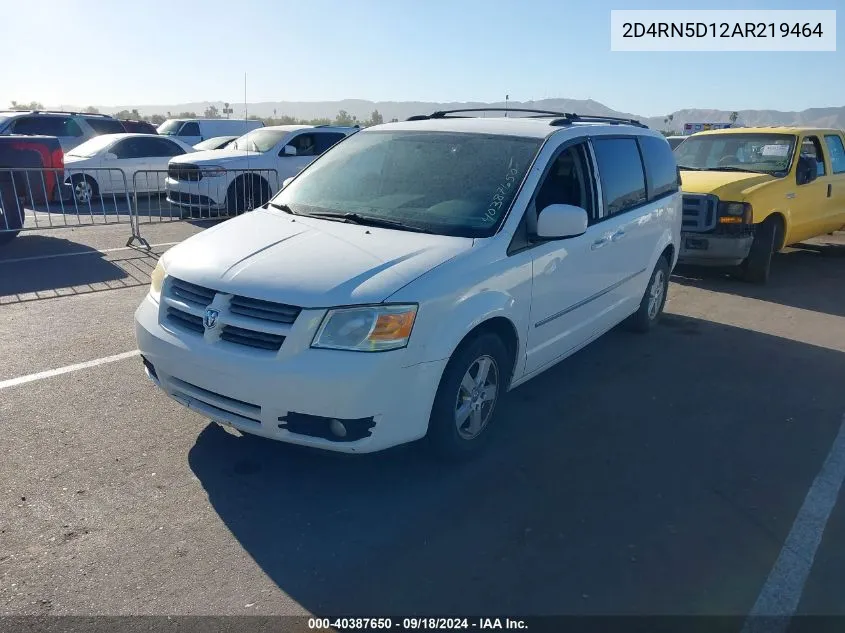 2010 Dodge Grand Caravan Sxt VIN: 2D4RN5D12AR219464 Lot: 40387650