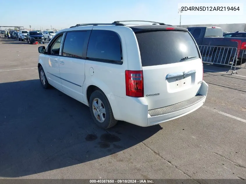 2010 Dodge Grand Caravan Sxt VIN: 2D4RN5D12AR219464 Lot: 40387650