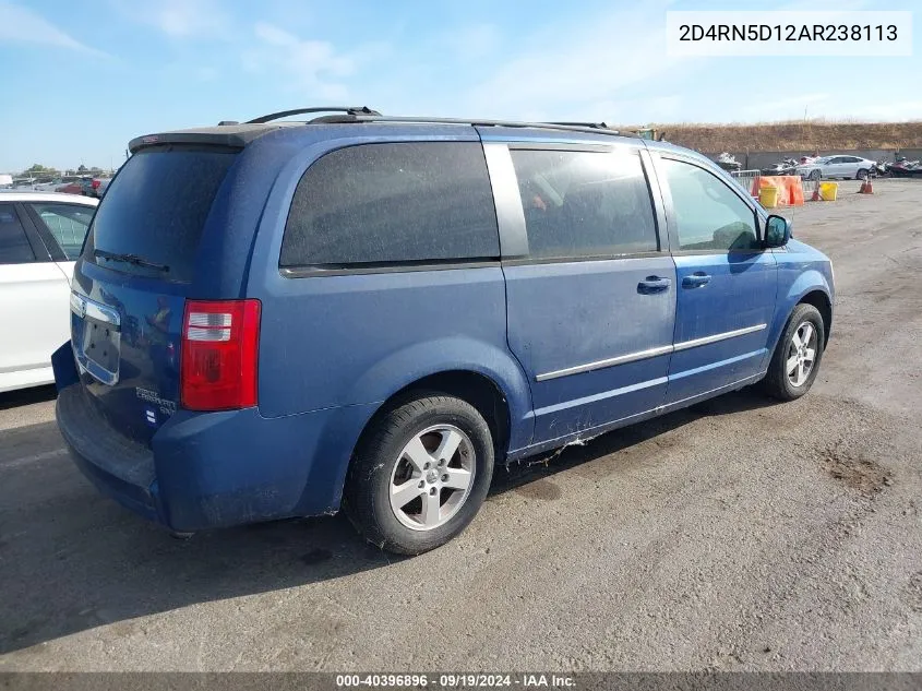 2010 Dodge Grand Caravan Sxt VIN: 2D4RN5D12AR238113 Lot: 40396896