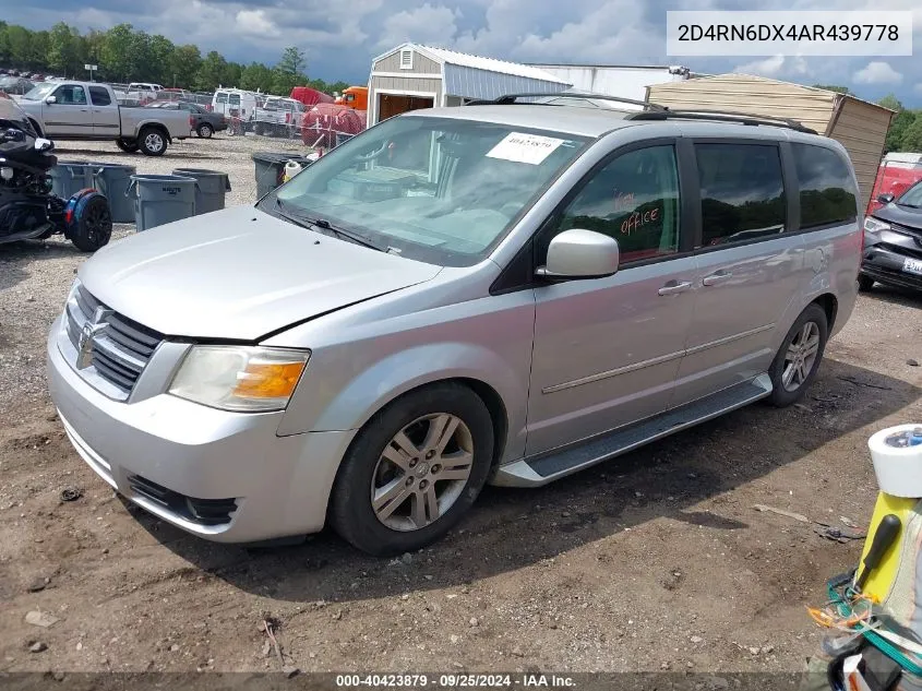 2010 Dodge Grand Caravan Crew VIN: 2D4RN6DX4AR439778 Lot: 40423879