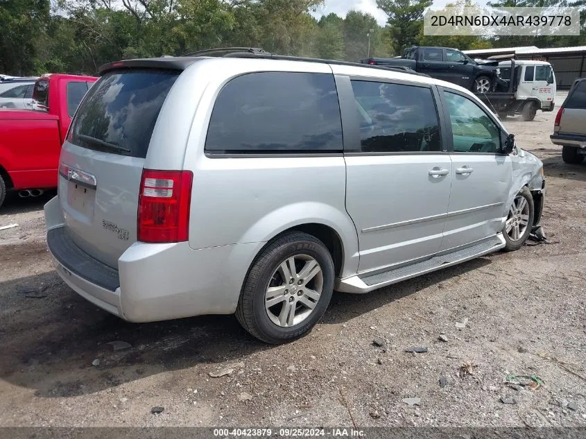 2010 Dodge Grand Caravan Crew VIN: 2D4RN6DX4AR439778 Lot: 40423879