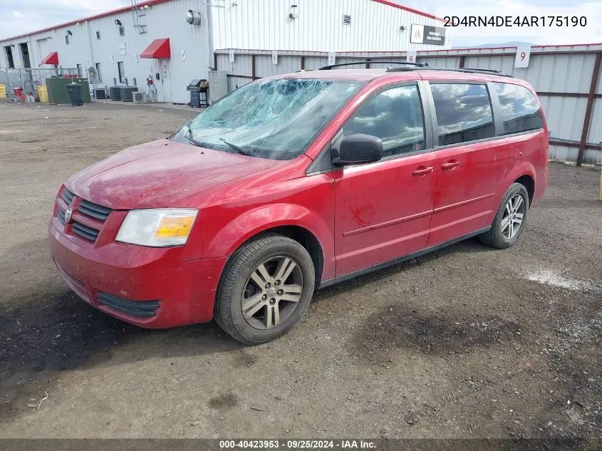 2010 Dodge Grand Caravan Se VIN: 2D4RN4DE4AR175190 Lot: 40423953