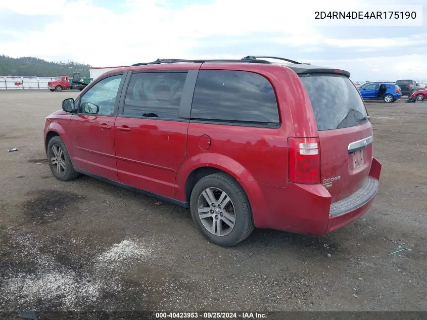 2010 Dodge Grand Caravan Se VIN: 2D4RN4DE4AR175190 Lot: 40423953