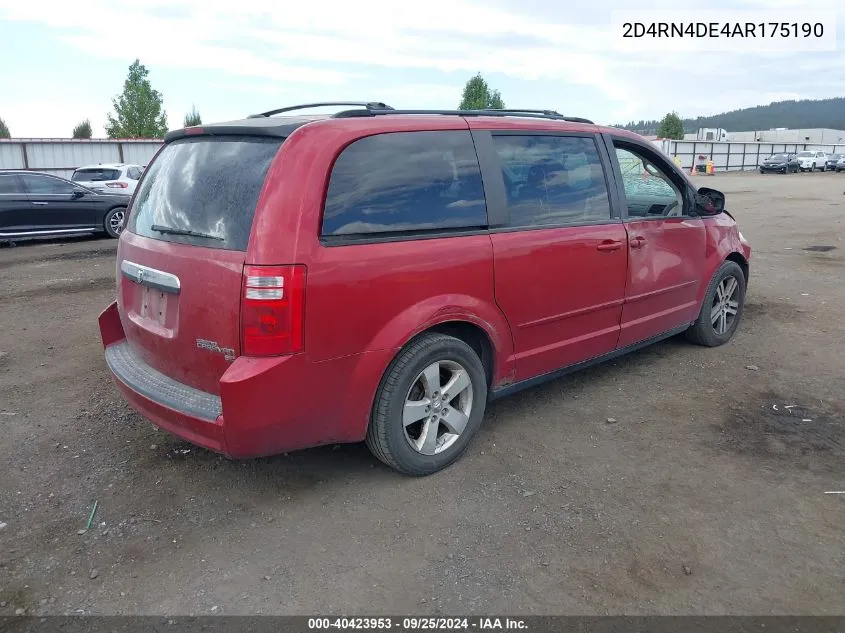 2010 Dodge Grand Caravan Se VIN: 2D4RN4DE4AR175190 Lot: 40423953