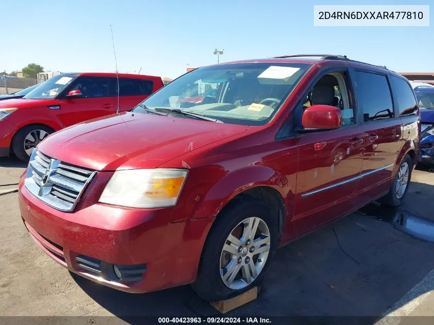 2010 Dodge Grand Caravan Crew VIN: 2D4RN6DXXAR477810 Lot: 40423963