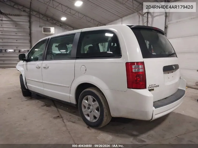 2010 Dodge Grand Caravan Se VIN: 2D4RN4DE4AR179420 Lot: 40434850