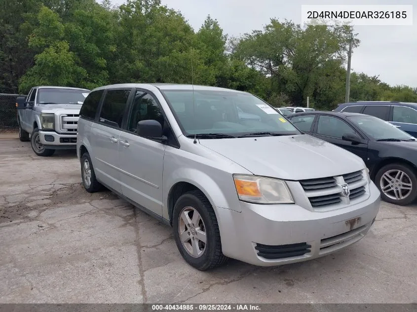 2010 Dodge Grand Caravan Se VIN: 2D4RN4DE0AR326185 Lot: 40434985