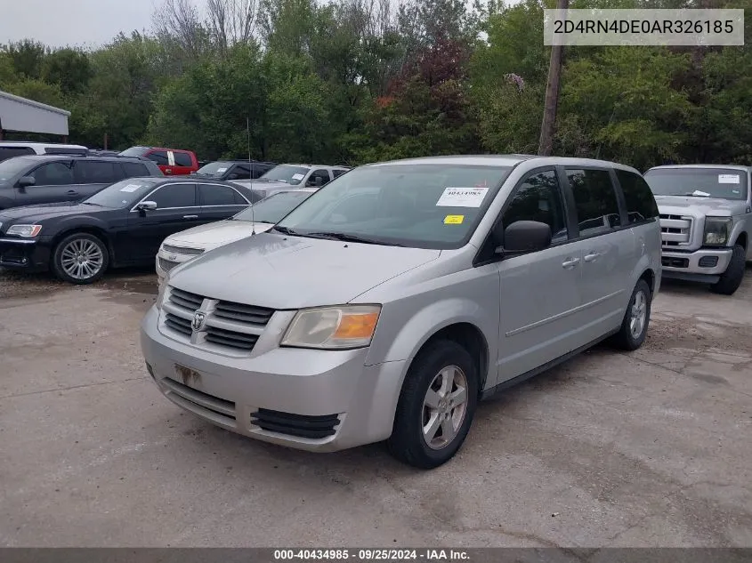 2010 Dodge Grand Caravan Se VIN: 2D4RN4DE0AR326185 Lot: 40434985