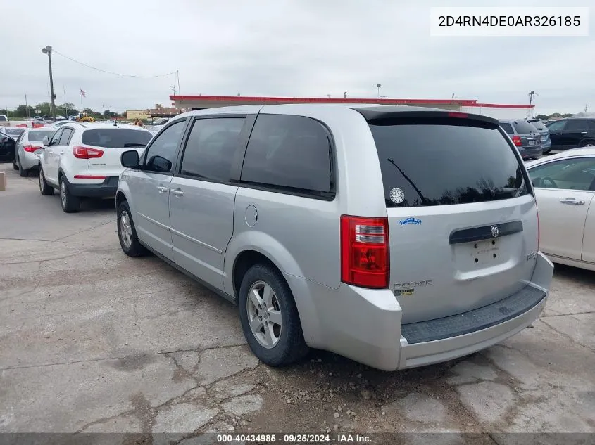 2010 Dodge Grand Caravan Se VIN: 2D4RN4DE0AR326185 Lot: 40434985