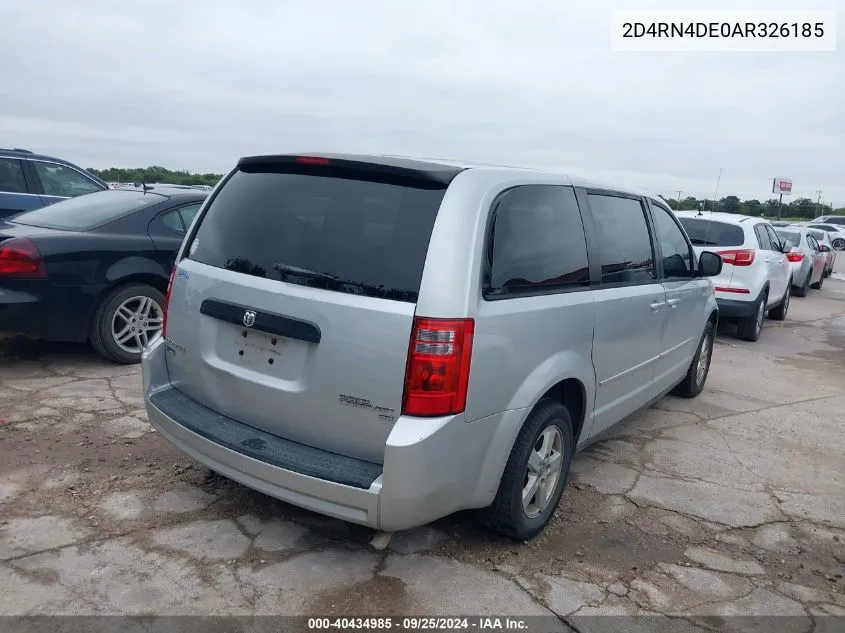 2010 Dodge Grand Caravan Se VIN: 2D4RN4DE0AR326185 Lot: 40434985