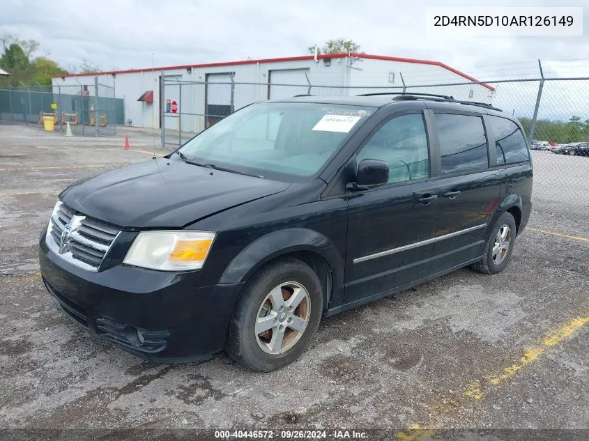 2010 Dodge Grand Caravan Sxt VIN: 2D4RN5D10AR126149 Lot: 40446572