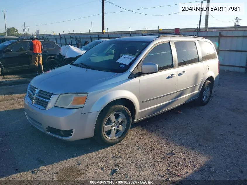 2010 Dodge Grand Caravan Sxt VIN: 2D4RN5D15AR117981 Lot: 40457948