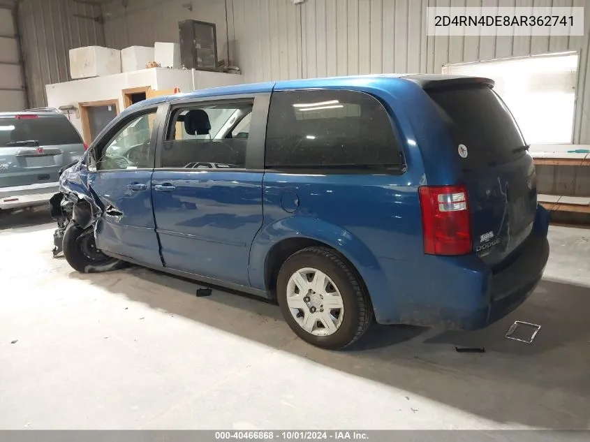 2010 Dodge Grand Caravan Se VIN: 2D4RN4DE8AR362741 Lot: 40466868