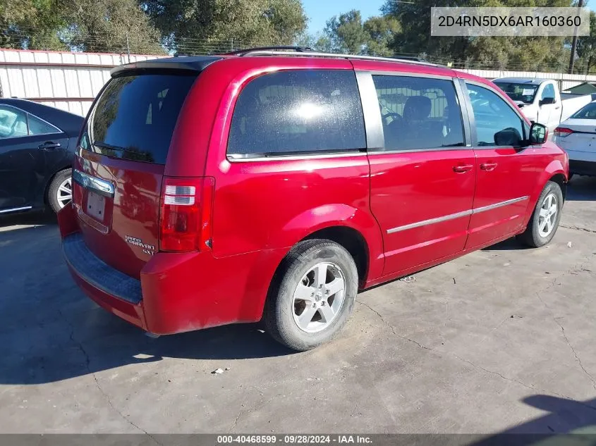 2010 Dodge Grand Caravan Sxt VIN: 2D4RN5DX6AR160360 Lot: 40468599