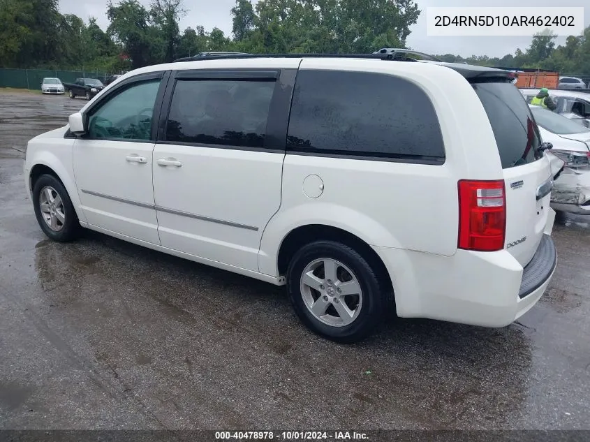 2010 Dodge Grand Caravan Sxt VIN: 2D4RN5D10AR462402 Lot: 40478978