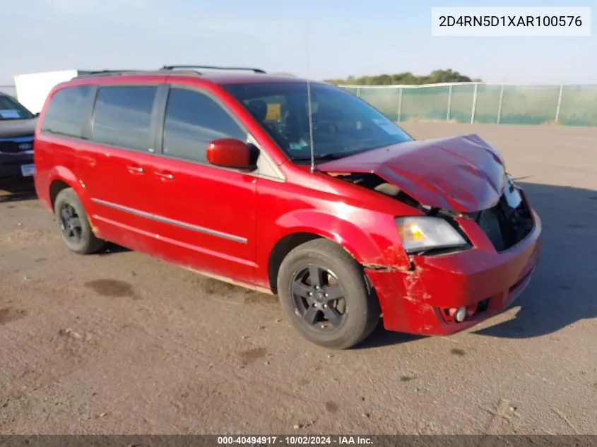 2010 Dodge Grand Caravan Sxt VIN: 2D4RN5D1XAR100576 Lot: 40494917