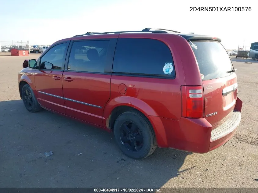 2010 Dodge Grand Caravan Sxt VIN: 2D4RN5D1XAR100576 Lot: 40494917