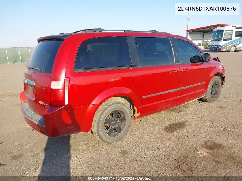 2010 Dodge Grand Caravan Sxt VIN: 2D4RN5D1XAR100576 Lot: 40494917