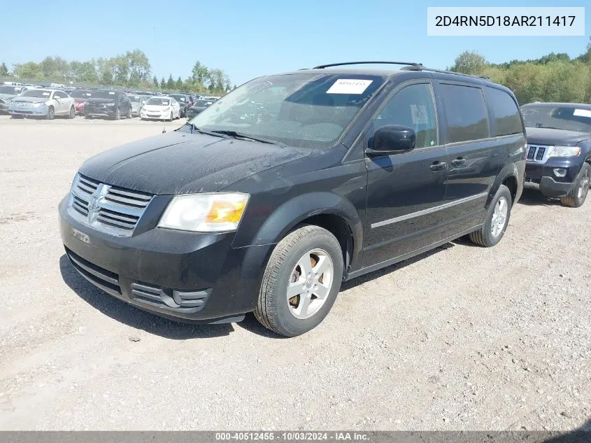 2010 Dodge Grand Caravan Sxt VIN: 2D4RN5D18AR211417 Lot: 40512455