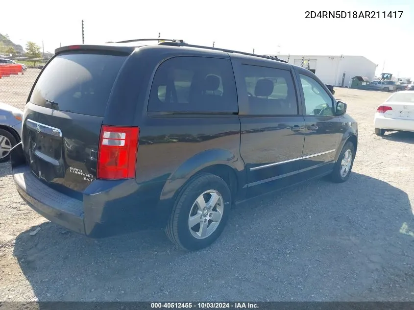 2D4RN5D18AR211417 2010 Dodge Grand Caravan Sxt