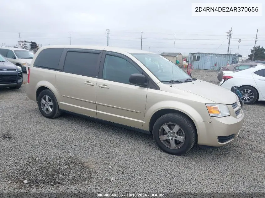 2010 Dodge Grand Caravan Se VIN: 2D4RN4DE2AR370656 Lot: 40548236