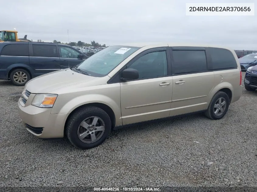 2010 Dodge Grand Caravan Se VIN: 2D4RN4DE2AR370656 Lot: 40548236