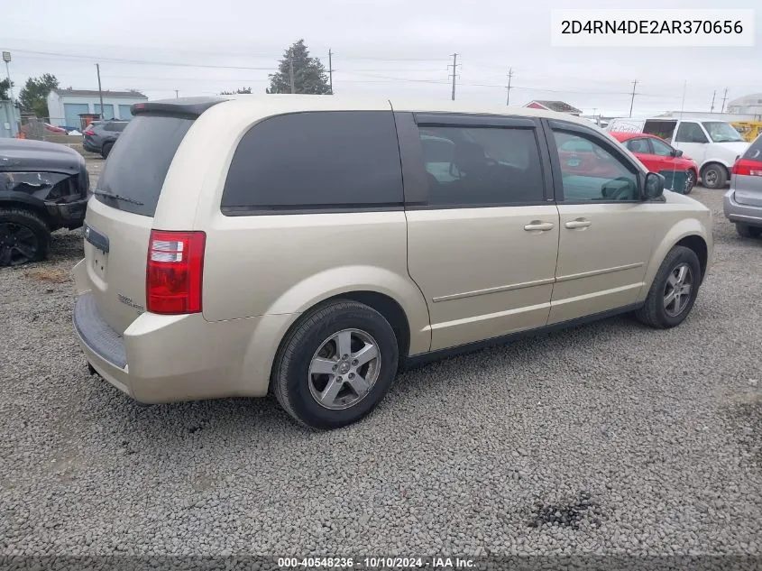 2010 Dodge Grand Caravan Se VIN: 2D4RN4DE2AR370656 Lot: 40548236