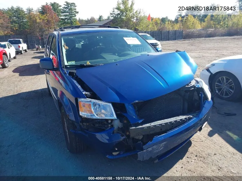 2010 Dodge Grand Caravan Sxt VIN: 2D4RN5D18AR175843 Lot: 40581158