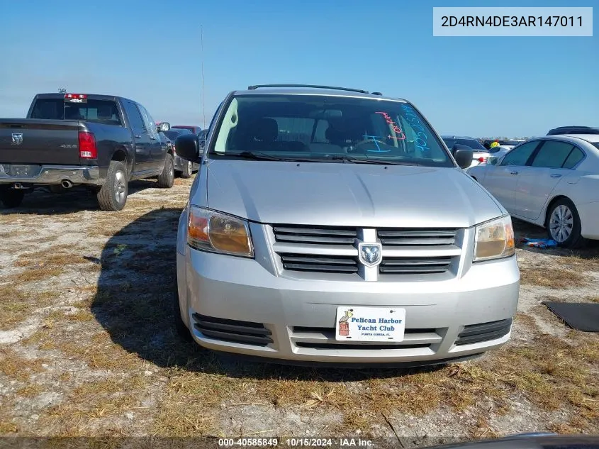 2010 Dodge Grand Caravan Se VIN: 2D4RN4DE3AR147011 Lot: 40585849