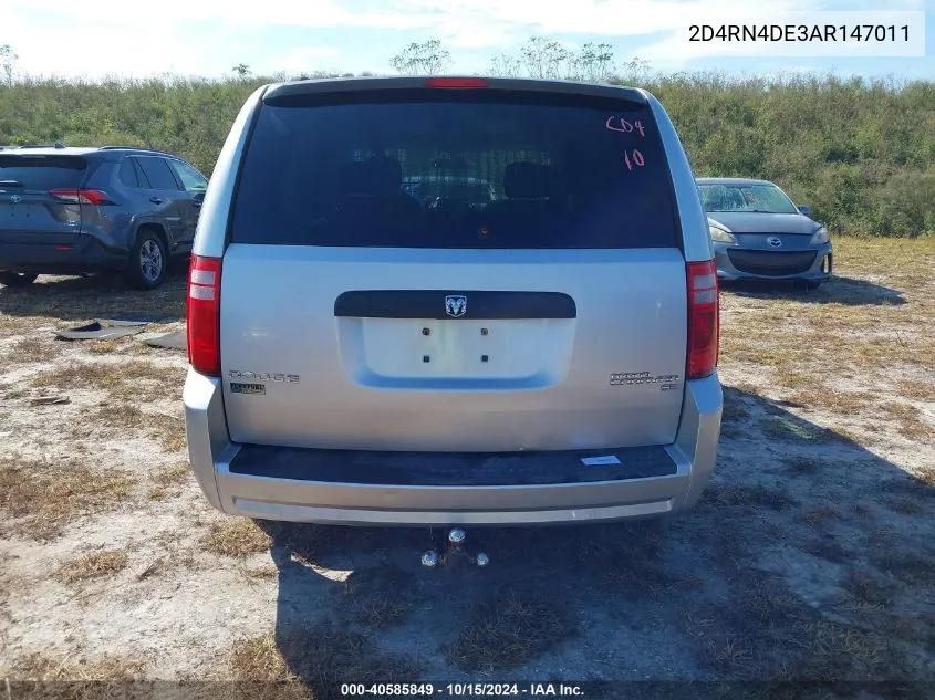 2010 Dodge Grand Caravan Se VIN: 2D4RN4DE3AR147011 Lot: 40585849