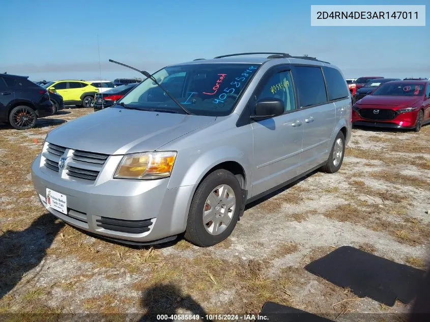 2010 Dodge Grand Caravan Se VIN: 2D4RN4DE3AR147011 Lot: 40585849