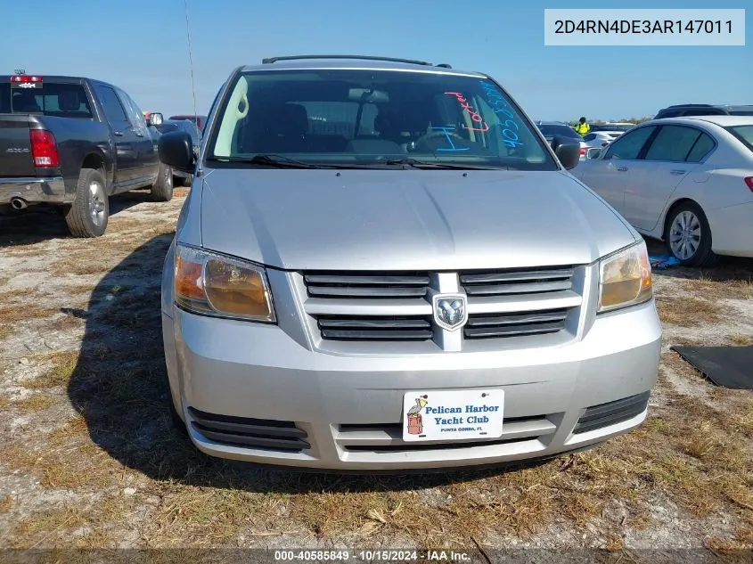 2010 Dodge Grand Caravan Se VIN: 2D4RN4DE3AR147011 Lot: 40585849