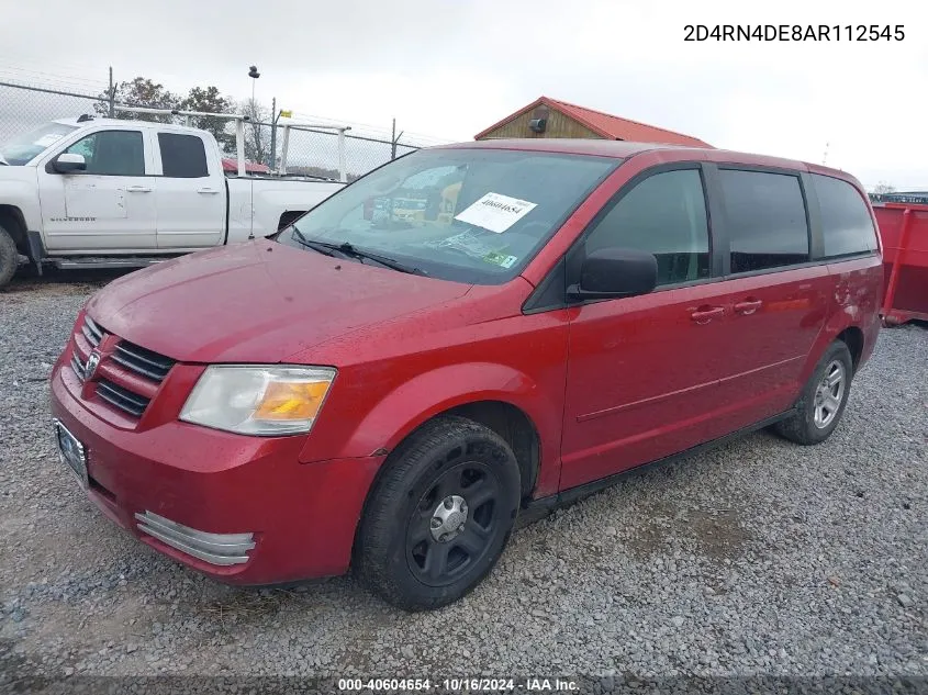 2010 Dodge Grand Caravan Se VIN: 2D4RN4DE8AR112545 Lot: 40604654