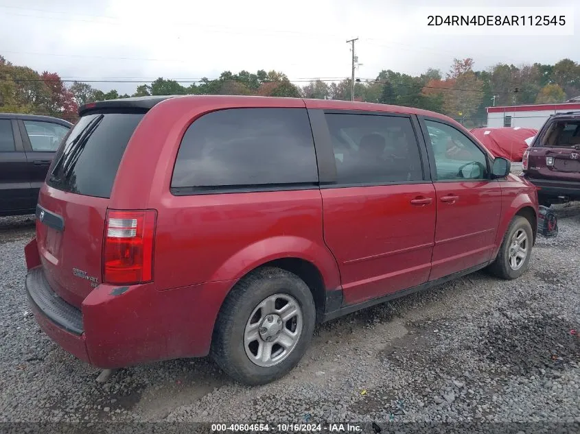 2010 Dodge Grand Caravan Se VIN: 2D4RN4DE8AR112545 Lot: 40604654