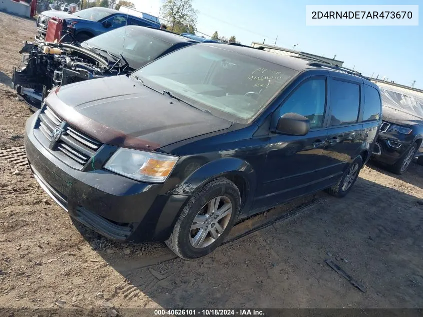 2010 Dodge Grand Caravan Se VIN: 2D4RN4DE7AR473670 Lot: 40626101