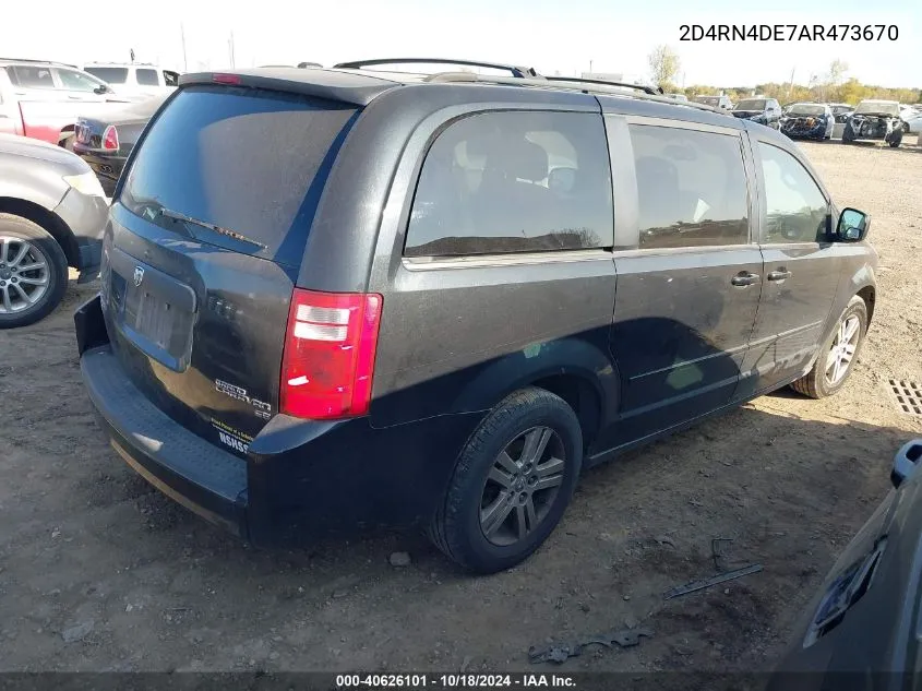 2010 Dodge Grand Caravan Se VIN: 2D4RN4DE7AR473670 Lot: 40626101