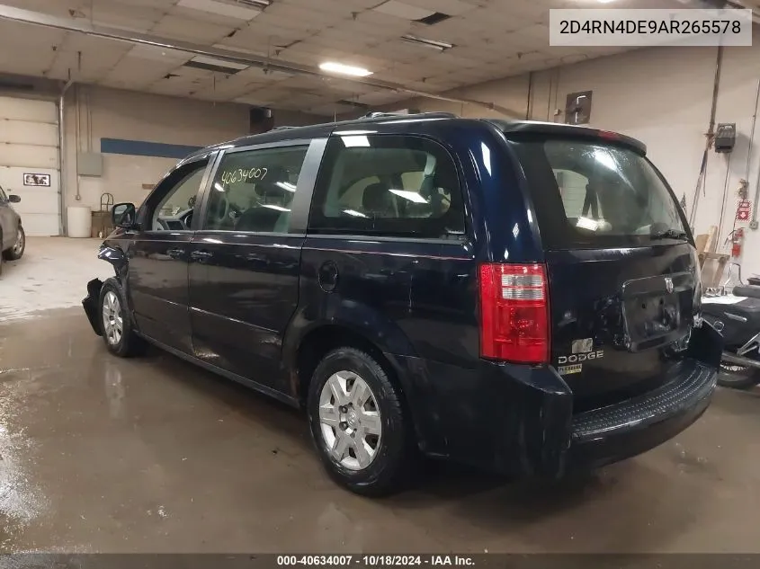 2010 Dodge Grand Caravan Se VIN: 2D4RN4DE9AR265578 Lot: 40634007