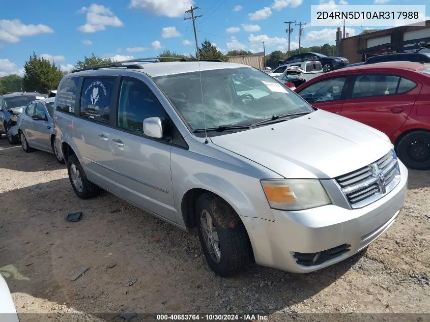 2010 Dodge Grand Caravan Sxt VIN: 2D4RN5D10AR317988 Lot: 40653764